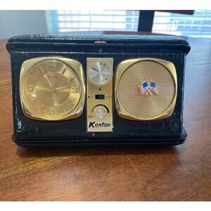 Vintage Kenton travel clock/radio collectible transistor radio not tested